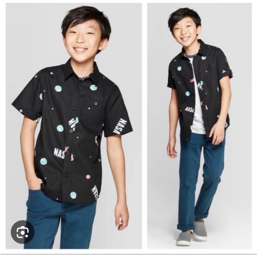Buzz Aldrin Space NASA button up size S